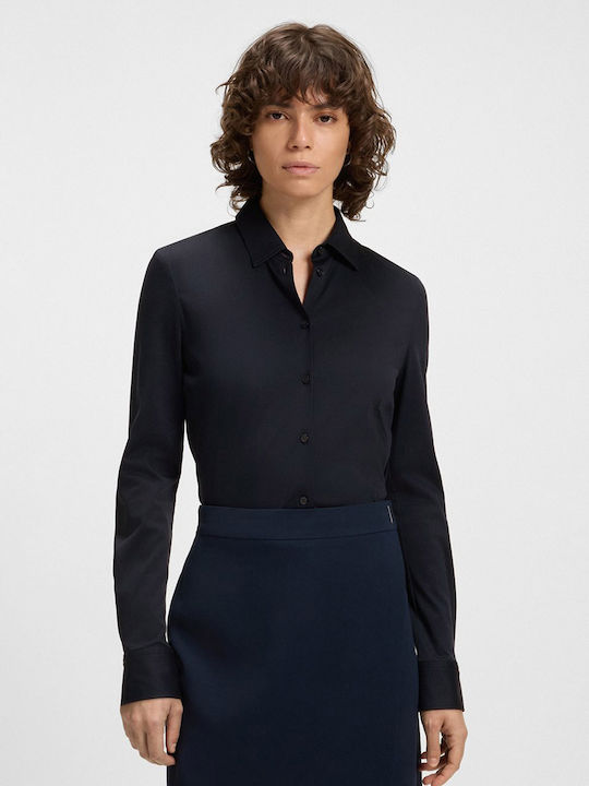 Bronta_tuesday Women's Long Sleeve Shirt Dark Blue