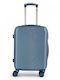 FlyNow Cabin Hard Light Blue Travel Suitcase with 4 Wheels Height 55cm