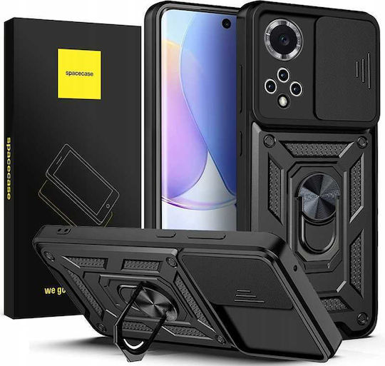 Spacecase Umschlag Rückseite Schwarz (Huawei Nova 9 SE)