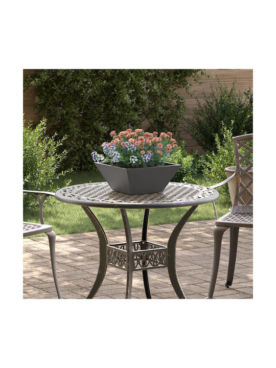 vidaXL Set of 5 Plastic Planter Boxes Black 35x15cm