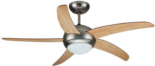 Brand Ventilator De Tavan 132cm Cu Lentile De Mărire Maro / Argintiu