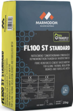 Marmodom Fl 100st Standard 25 Kg Ινοπλισμένη Κόλλα Θερμομονωτικών Πλακών C2e W2