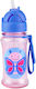 Skip Hop Kids Water Bottle Butterfly Plastic with Straw Purple 355ml