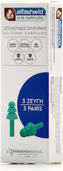 Alfashield Silicone Earplugs for Swimming 6 Pieces