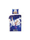 Halantex One Piece Set Kinderbettbezug Einzel mit Kissenbezug Baumwolle Blau 140x200cm