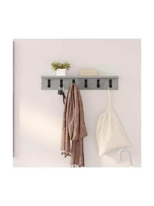 vidaXL Κρεμάστρα Τοίχου Ξύλινη Γκρι 60x10.5x10.5cm
