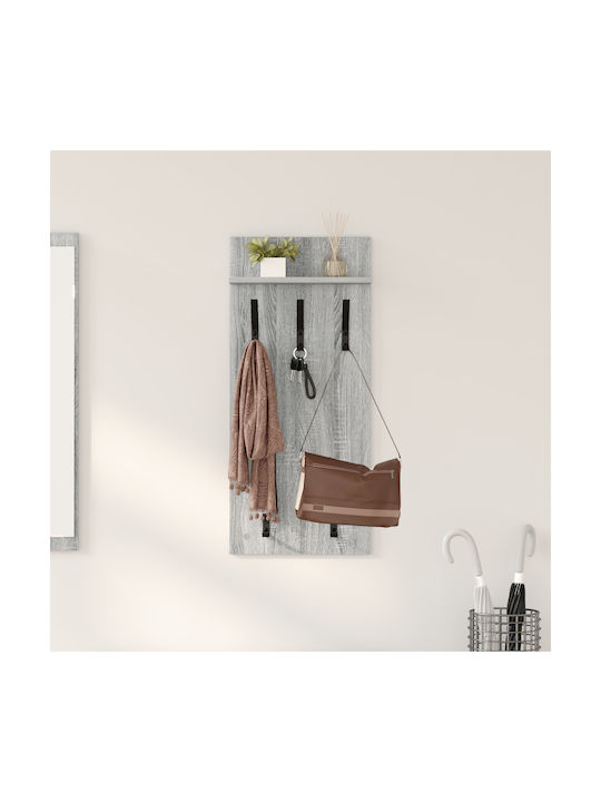 vidaXL Wooden Wall Hanger Gray 90x10x40cm 1pc