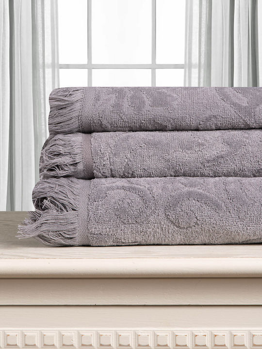 Silk Fashion Bath Towel Alicia 40x60cm Gray Wei...