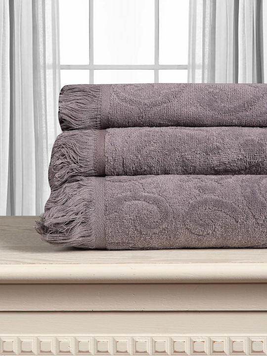 Silk Fashion Alicia Bath Towel 40x60cm Dark Gra...