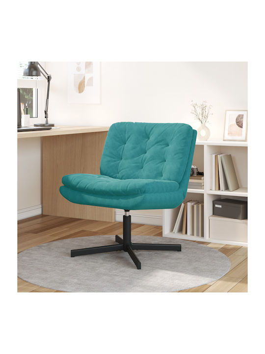 Drehbarer Samt-Türkis Sessel 63x75x76cm