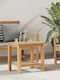 Sitting Room Table for Small Outdoor Spaces Made of Brown Teak 50x35x45cm