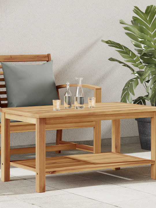Sitting Room Table for Small Outdoor Spaces from Teak Brown 90x50x45cm