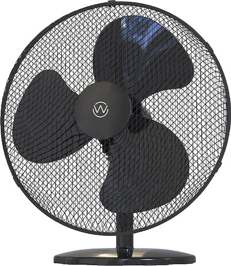 Wellio Tabletop Fan 45W Diameter 40cm Black