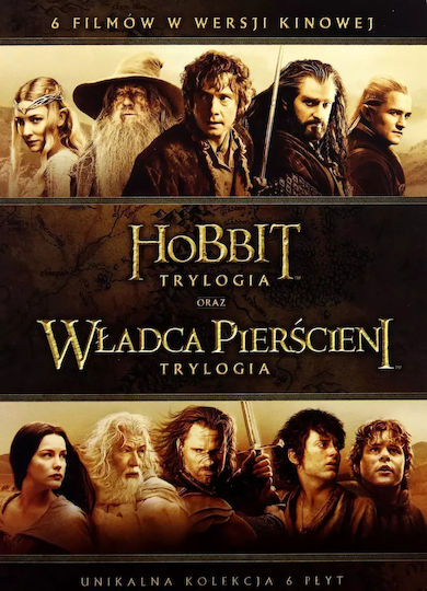 Middle-earth Package Hobbit Trilogy Lord Rings Trilogy 6 Dvd