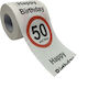 Lustiges Toilettenpapier 50. Geburtstag 2-lagige Lustige Nachricht "happy Birthday 50 Sexy" 10 cm Höhe 10 cm Breite