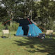 vidaXL Summer Camping Tent Blue 223x163x130cm