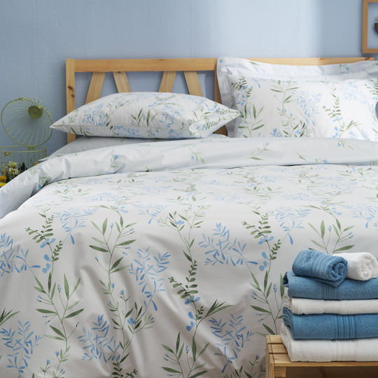 Charalambidis Textiles Σετ Υπέρδιπλο 220x260εκ. Μπλε Charalambidis Textiles Σετ Υπέρδιπλο 220x260εκ. Μπλε