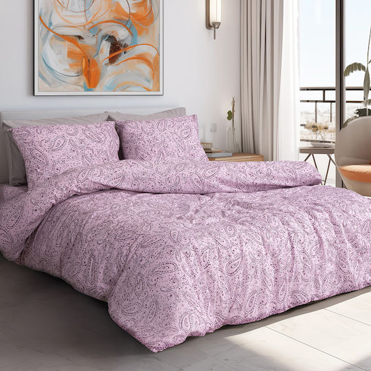 Beauty Home Σετ Πάπλωμα Μονό 160x240εκ. Aelia Art 12257 Λιλά 2τμχ