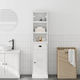 vidaXL Wall Hung Cabinet Bathroom Column Cabinet L37xD34xH150cm Brown