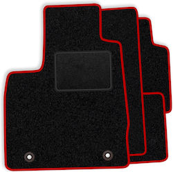 Velour Carpet Set Compatible Jaguar Xk I 1996-2006 Red Edging