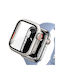Plastic Case with Glass in Silver color for Apple Watch 4, 5, 6, SE 44mm