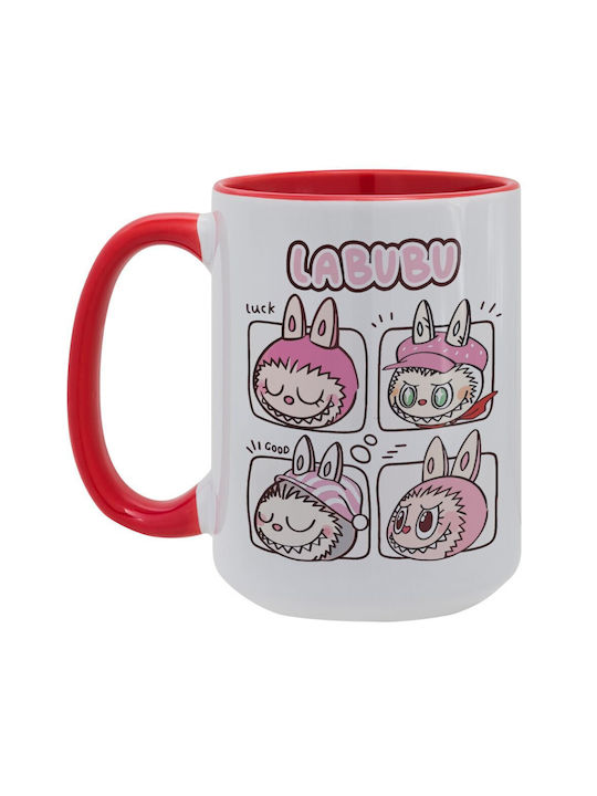 Koupakoupa Labubu Pink Чаша Керамично Червена 4...