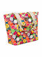 Large Women's Shopper Bag Fruit Motif