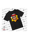 Kids Black T-shirt Ruffs