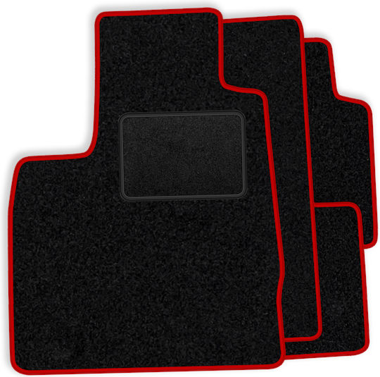 Set Velour Mats Fitting Peugeot 306 Ii Lift 1997-2003 Red Edging