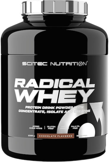 Scitec Nutrition Radical Whey Protein Whey with Creatine Gluten Free with Flavor Chocolate 2kg
