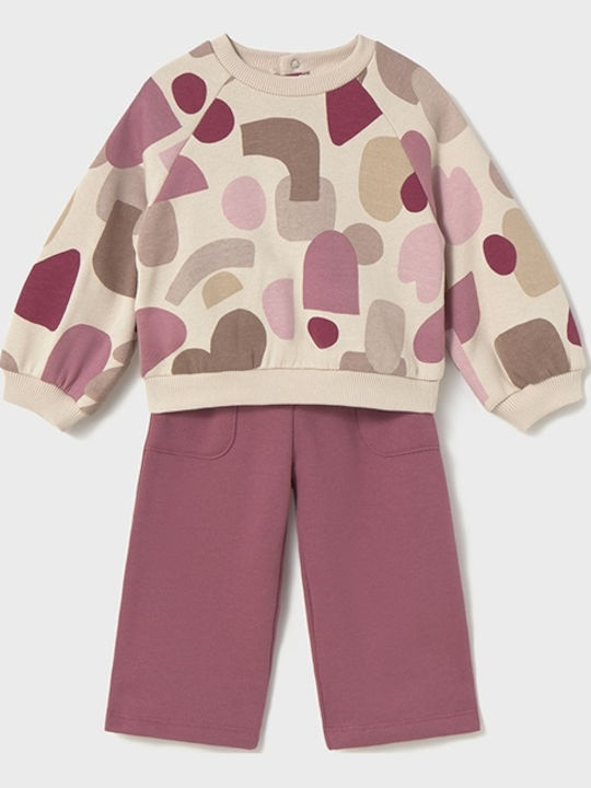 Kids Sweatpants Set Pink 2pcs