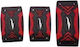 Raistar Car Pedal Set Non Slip Universal Red 3pcs
