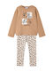 Kinder-Set mit Leggings Winter 2Stück Camel