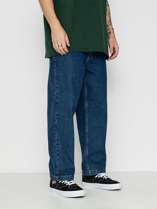 Men's Jeans Pants with Relaxed Fit Classic Blue Denim