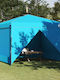 vidaXL Gazebo Garten Blau 3x3m