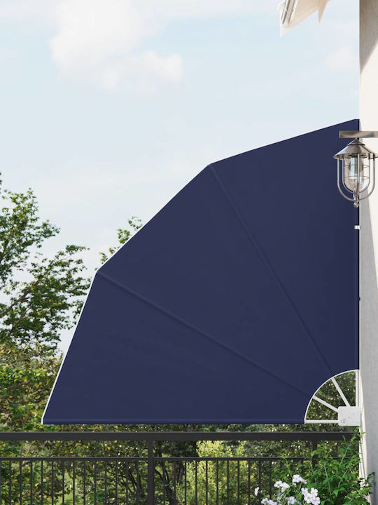vidaXL Garden Sideway Sunshade Roller Navy Blue 1.4x1.4cm