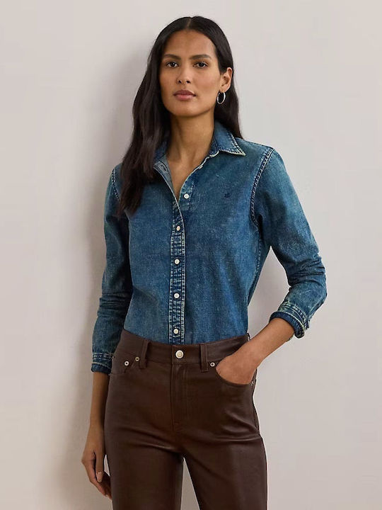 Μακρυμάνικο Γυναικείο Τζιν Πουκάμισο Denim