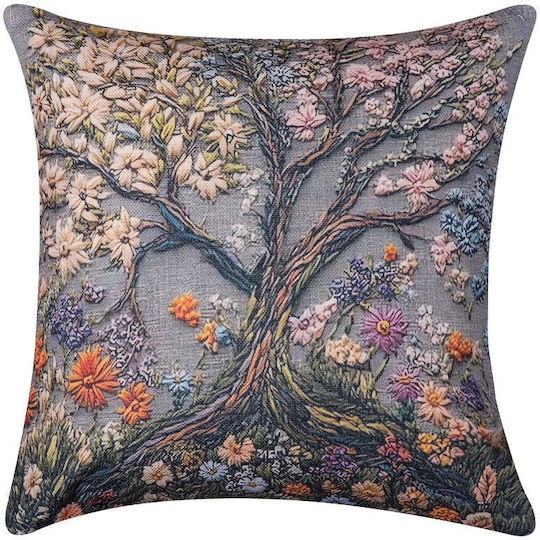 Silk Fashion Διακοσμητική Μαξιλαροθήκη Πολύχρωμη 45x45εκ.