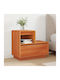 Bedside Table Made of Solid Wood Solid Pine Wood 60x34x51cm