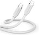 Alogic USB 2.0 Cable USB-C male - USB-C 240W PD Λευκό 1m ELSI5U2CCWH1