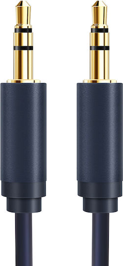 Cabletime Καλώδιο Ήχου 3.5mm male - 3.5mm male Μπλε 1m με Επίχρυσους Ακροδέκτες CT-AV301-H11G