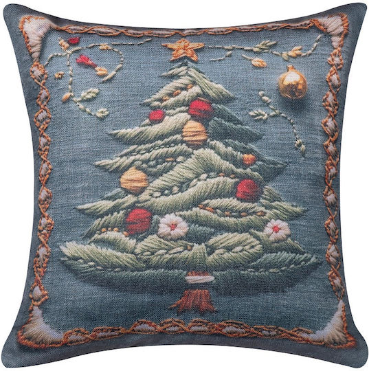 Silk Fashion Christmas Decorative Square Pillowcase 45x45cm