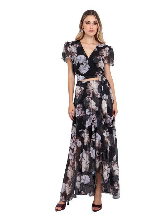 Cu talie înaltă Mini Fustă Floral Floral