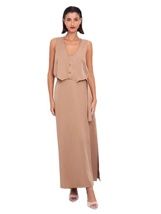 Maxi Skirt Envelope Dark Beige