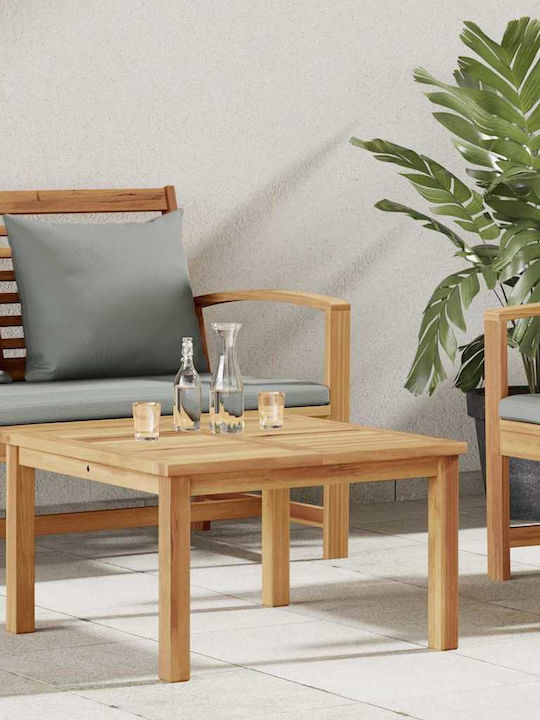 Sitting Room Table for Small Outdoor Spaces made of Teak Brown 60x60x36cm