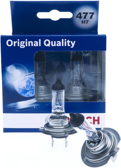 Bosch Крушки за автомобил H7 Халогенни 3200K Топло Бяло 12V 55W 2 броя
