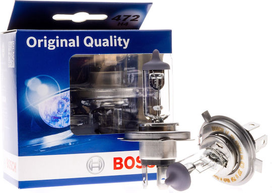 Bosch Lamps Car H4 / P43T Halogen 3000K Warm White 12V 2pcs