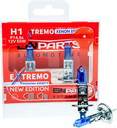 Einparts Lămpi Autoturismului H1 Halogen 6000K Alb rece 12V 55W 2buc