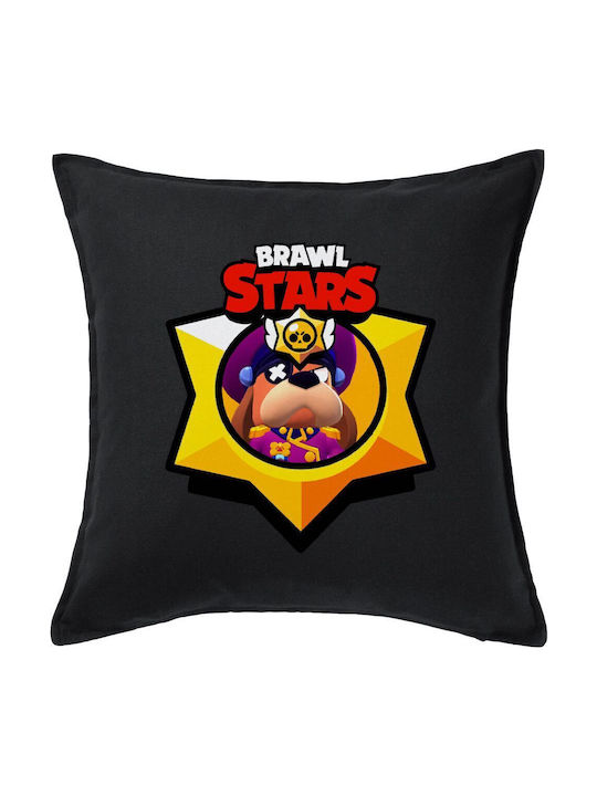 Brawl Stars Ruffs Sofa Pillow Black 100% Cotton Filling Included 50x50cm