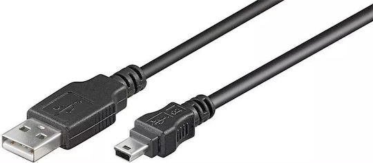 Microconnect USB 2.0 Cable USB-A male - mini USB-A male Μαύρο 10m USBAMB510